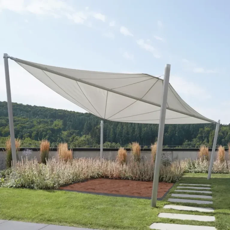 Sonnensegel im Garten moderner Sonnenschutz Terrasse