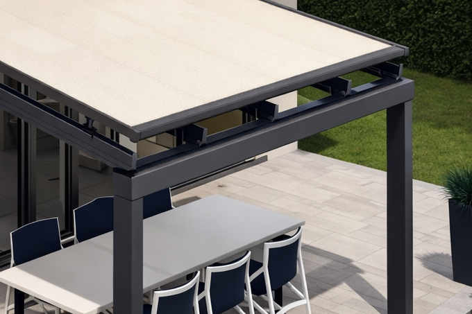 Integrierte Entwässerungssysteme für Terrassenüberdachung aus Aluminium