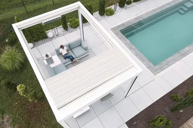 Lamaxa L70 Premium Pergola mit Lamellendach und Cabrio Funktion