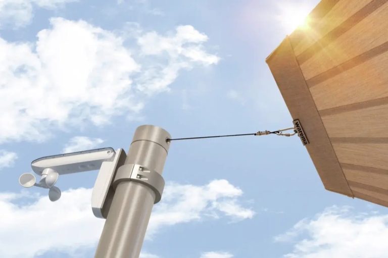 Sonnensegel Wind- und Sonnensensor automatische Steuerung