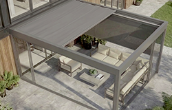 Moderne Pergola mit Stoffdach in Hannover